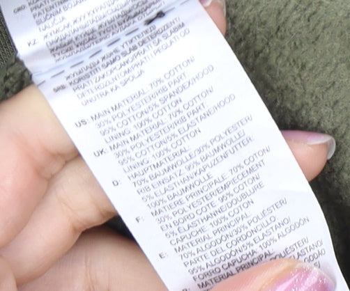 Adidas Boys Green Full Zip Hoodie 7-8 Years Casual Wear