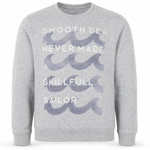 Bershka Men's Grey Marine Quote Graphic Sweatshirt M