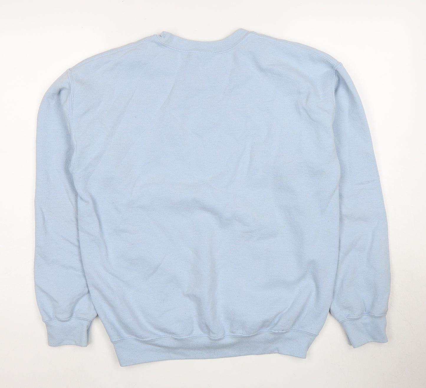G&G Medium Blue Cotton Pullover Sweatshirt for Unisex Adults
