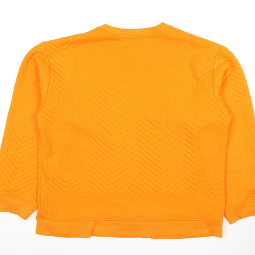 Zara Women’s Orange Geometric Pullover Sweatshirt Size S