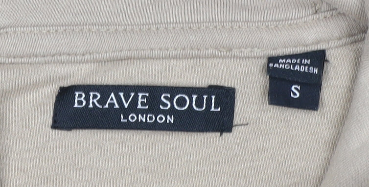 Brave Soul Men's Beige S Pullover Hoodie
