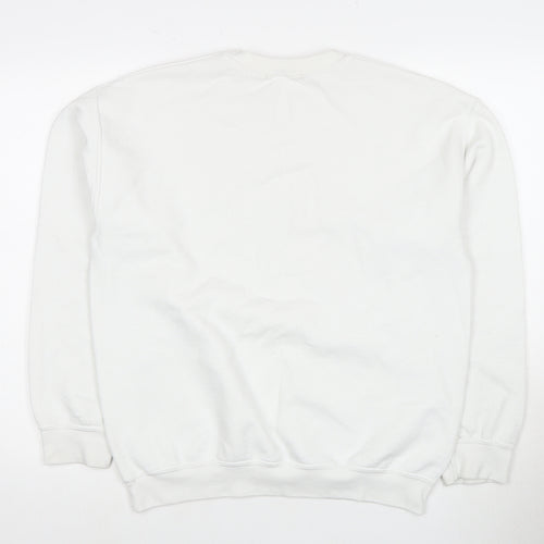 Missguided Women's Love Logo White Sweatshirt M