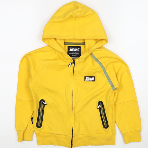 Sonneti Boys Yellow Full Zip Hoodie, Size 6-7