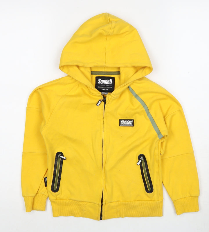 Sonneti Boys Yellow Full Zip Hoodie, Size 6-7