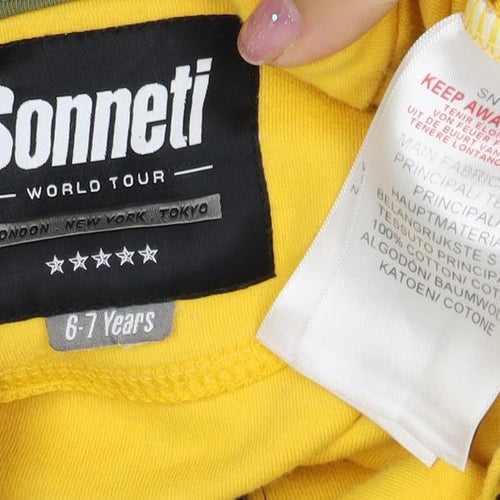 Sonneti Boys Yellow Full Zip Hoodie, Size 6-7