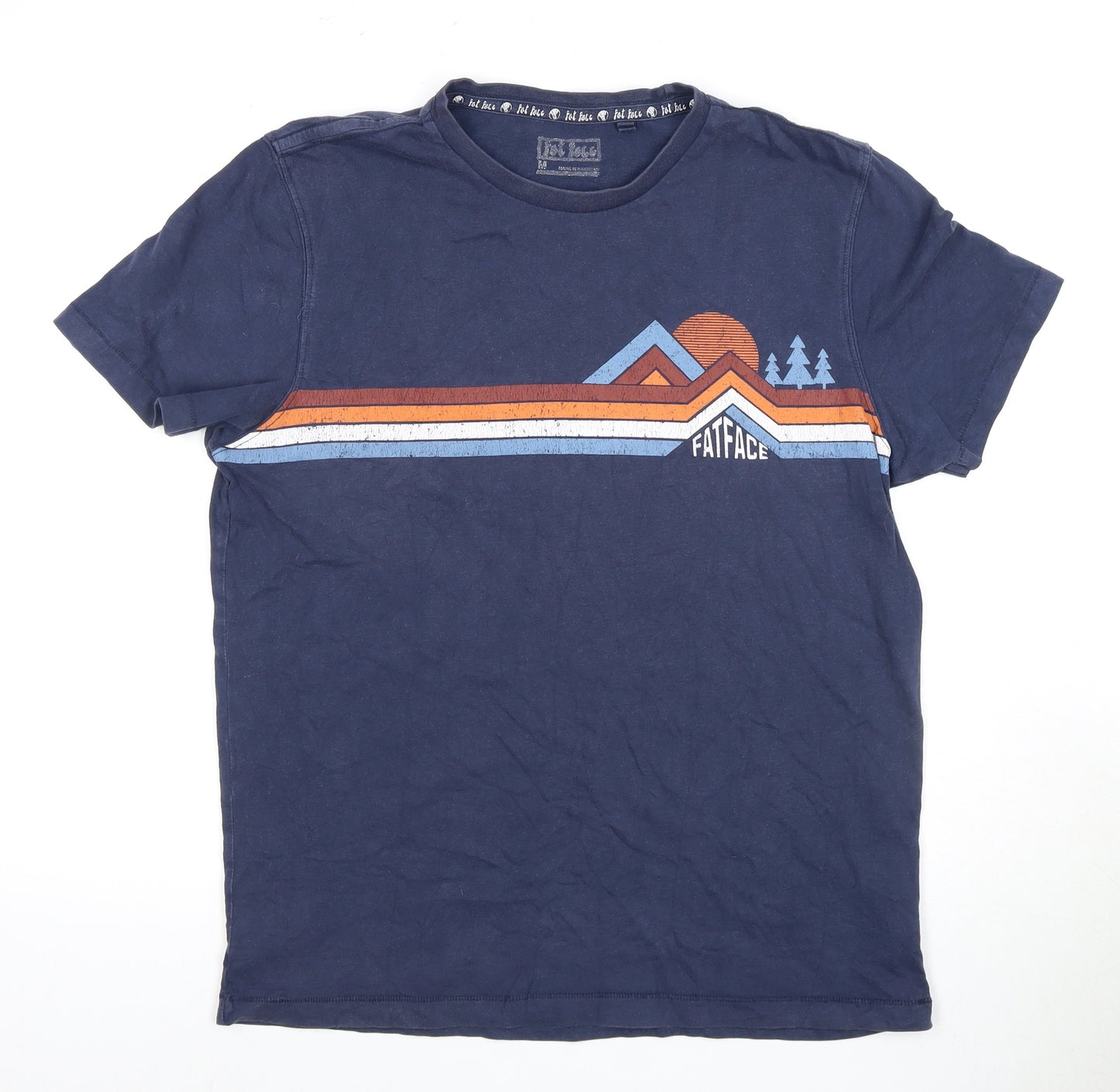 FatFace Men's Blue Retro Graphic Print T-Shirt M