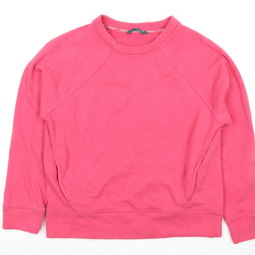 Marks & Spencer Women's Pink Crew Neck Sweatshirt, Size 8