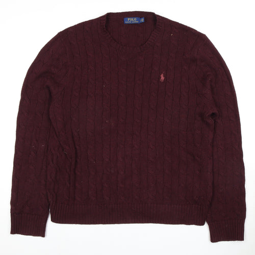 Polo Ralph Lauren Men's Red Pullover Jumper L