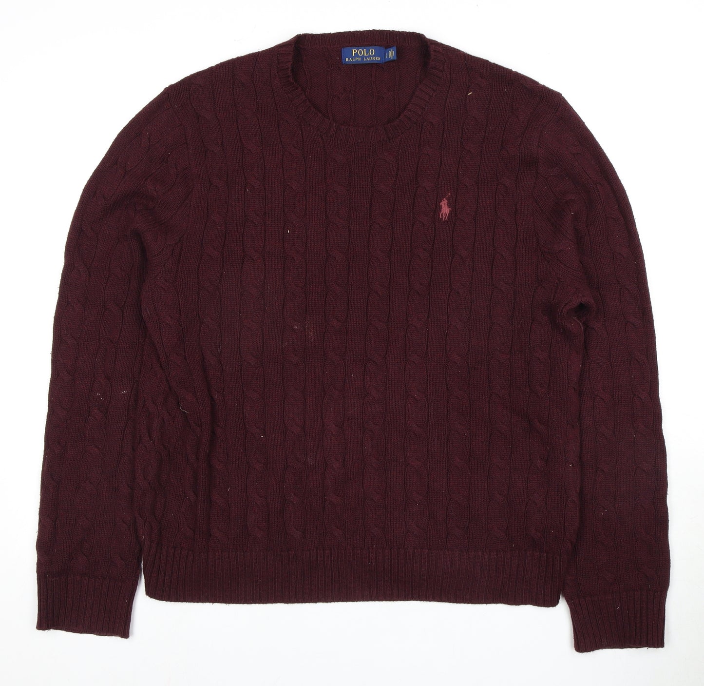 Polo Ralph Lauren Men's Red Pullover Jumper L