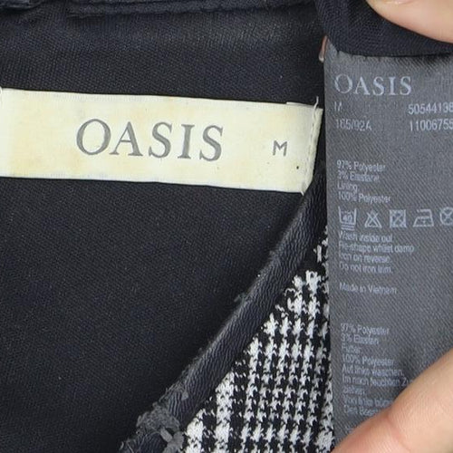 Oasis Women's Black & White Check Shift Dress M