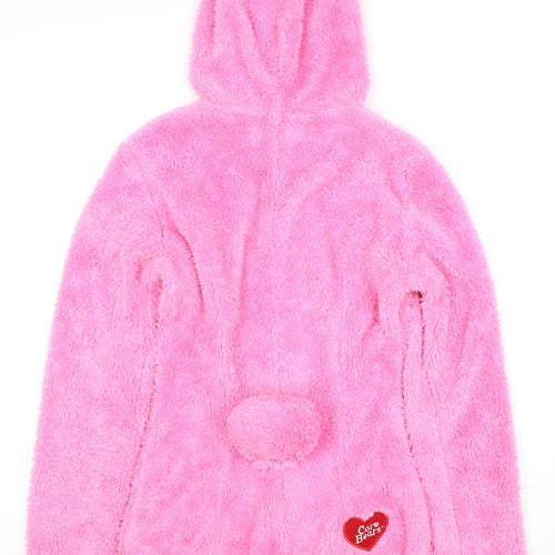 Care Bears Women's Pink Fleece Jumpsuit XS Hooded