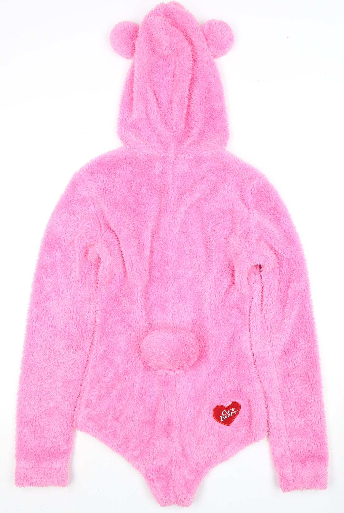 Care Bears Women's Pink Fleece Jumpsuit XS Hooded