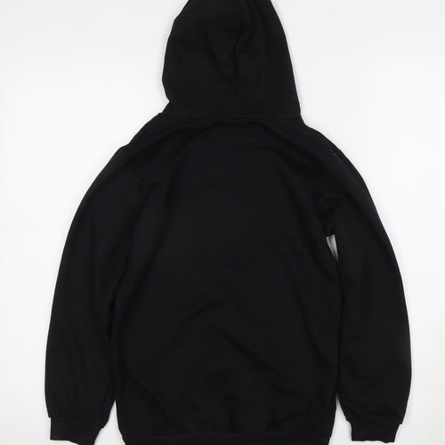 Foanja Boys Black Pullover Hoodie, 12-13 Years, Graphic Print