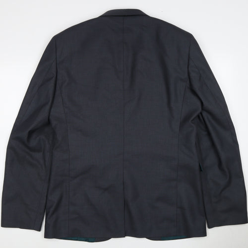 Next Men's Black Single-Breasted Suit Jacket 42 Long