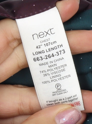 Next Men's Black Single-Breasted Suit Jacket 42 Long