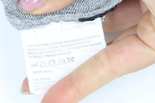 URBAN DISTRICT Men's Grey Henley Jumper Size L