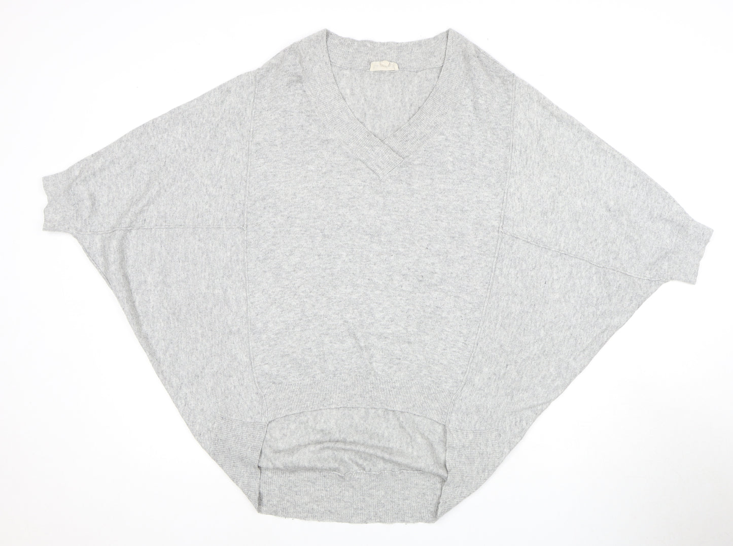 Phase Eight Women's Grey Cape Jumper, S, V-Neck, Relaxed