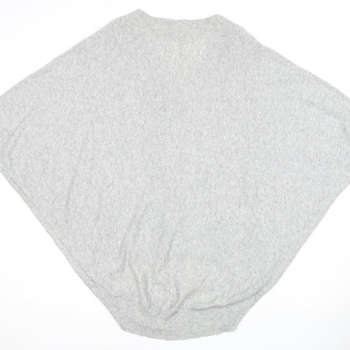 Phase Eight Women's Grey Cape Jumper, S, V-Neck, Relaxed
