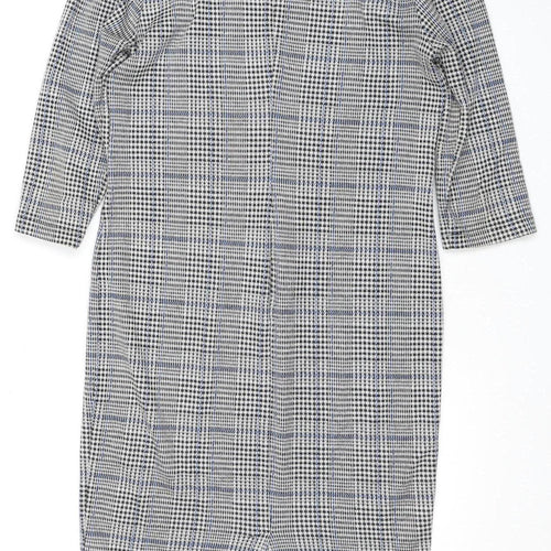Marks and Spencer Women's Grey Check Pencil Dress, Size 12