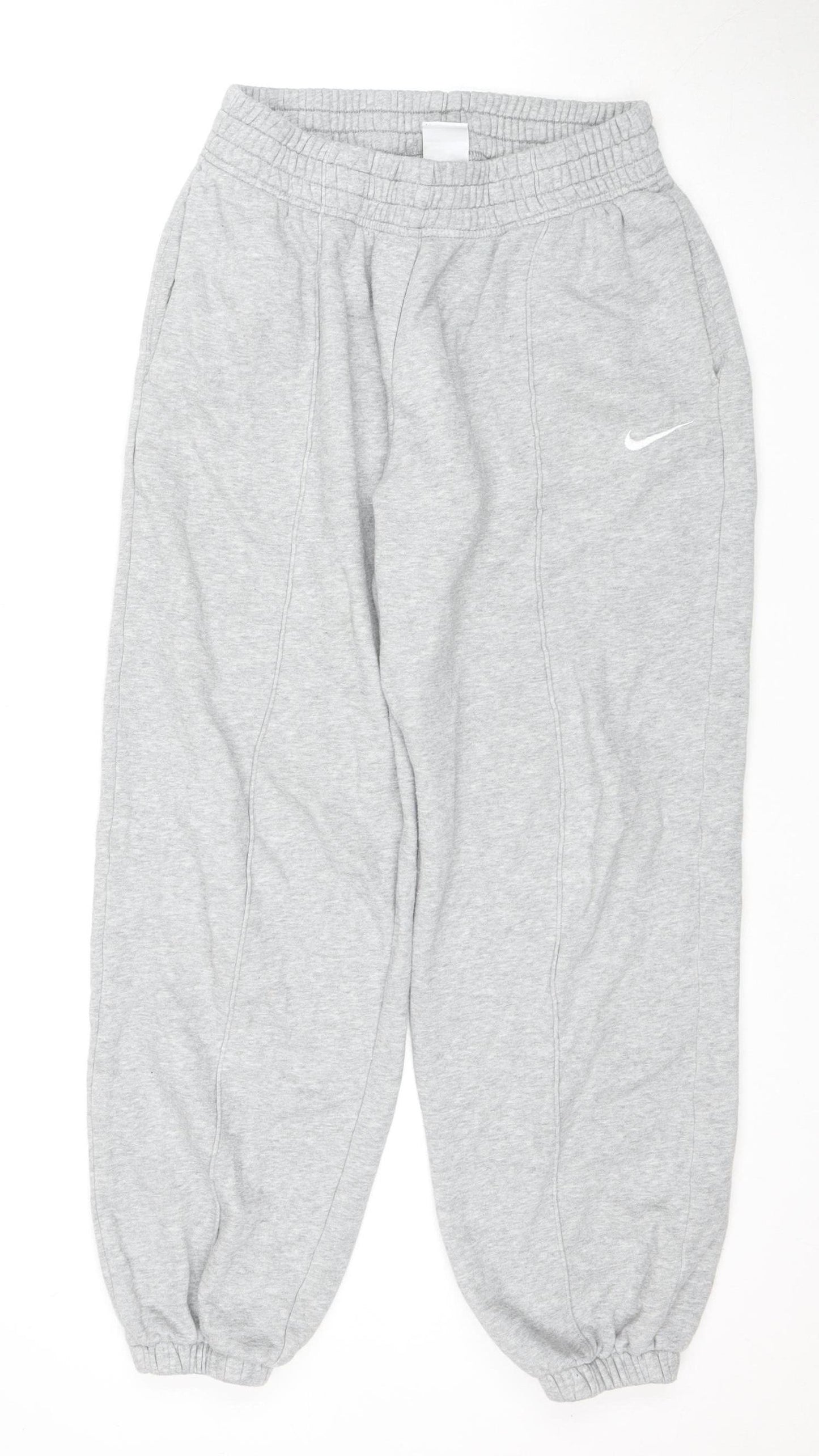 Nike Women's Grey Joggers - S, Elastic Waist, Pockets