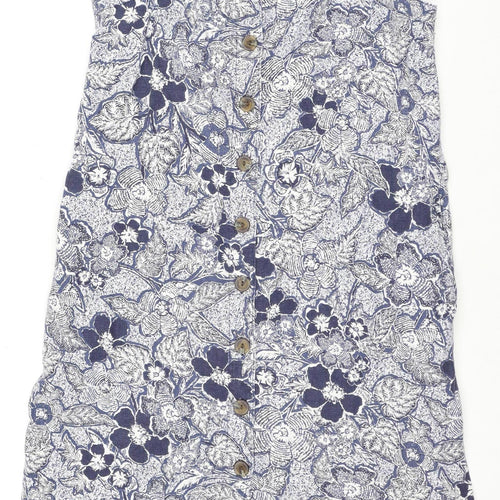 Next Women's Blue Floral Slip Dress Size 12