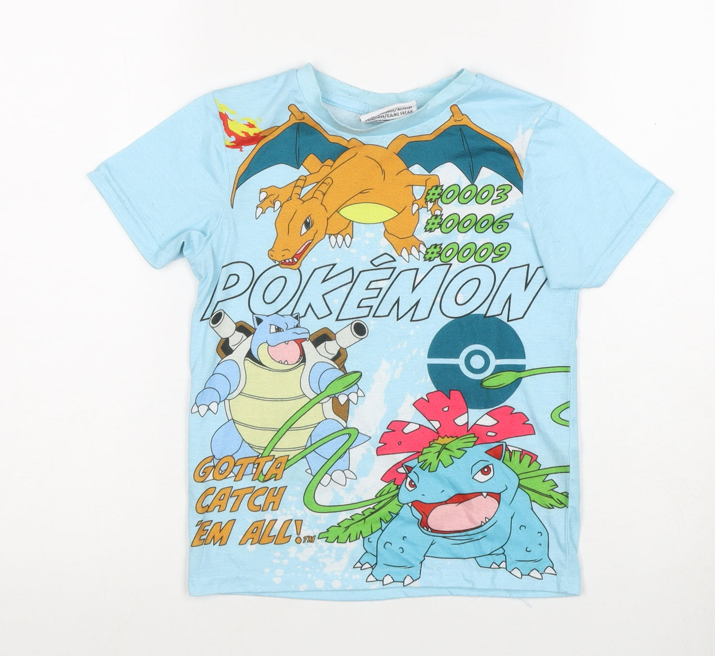 Pokémon Boys Blue Graphic T-Shirt, 5-6 Years, Casual Style