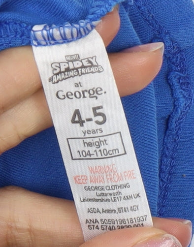 George Boys Blue Spider-Man Pyjama Set 4-5 Years