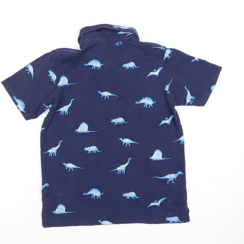 Mountain Warehouse Boys Blue Dinosaur Polo T-Shirt, 5-6 Years