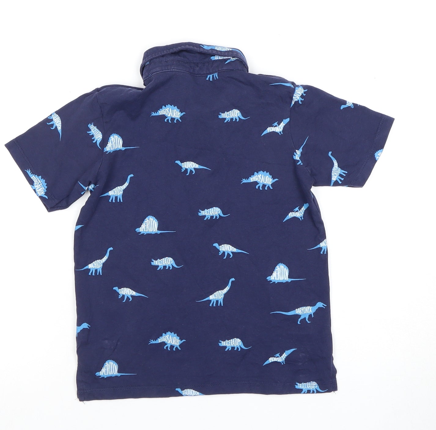 Mountain Warehouse Boys Blue Dinosaur Polo T-Shirt, 5-6 Years