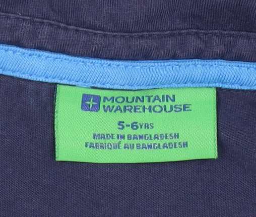 Mountain Warehouse Boys Blue Dinosaur Polo T-Shirt, 5-6 Years