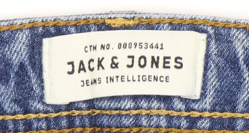 Jack & Jones Men's Blue Straight Jeans Size 34