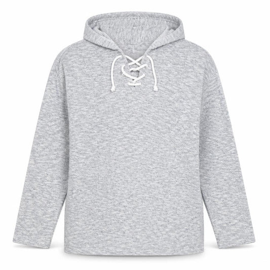 Front view of Roxy Women's Grey Pullover Hoodie, size 12, Lace-Up