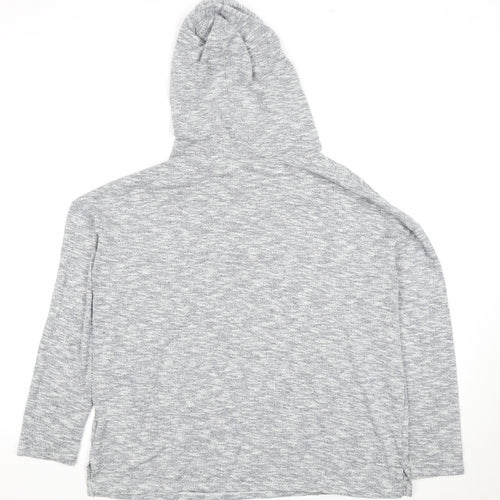 Roxy Women's Grey Pullover Hoodie, Size 12, Lace-Up
