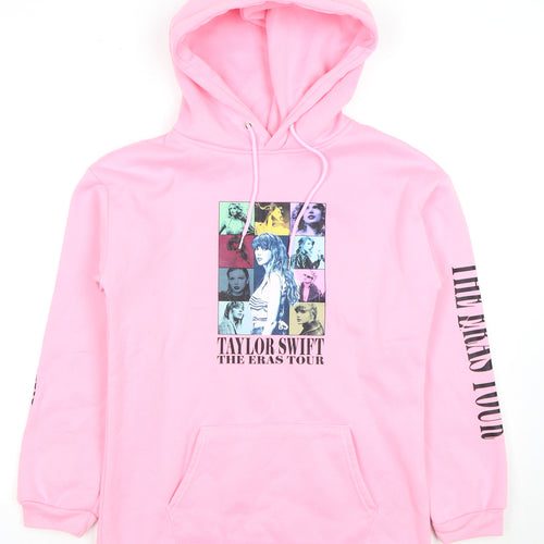 Taylor Swift Girls Pink Pullover Hoodie, 11-12 years, Music Theme