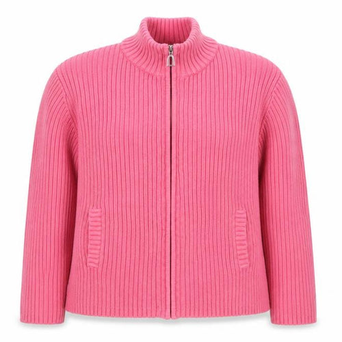 Luckyport Women's Pink Cardigan Size 2 Full Zip Cotton