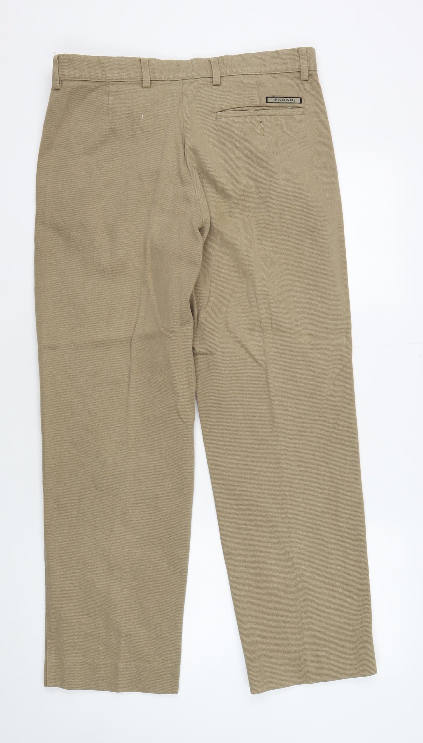 Farah Men's Beige Chino Trousers Size 34 - Classic Style