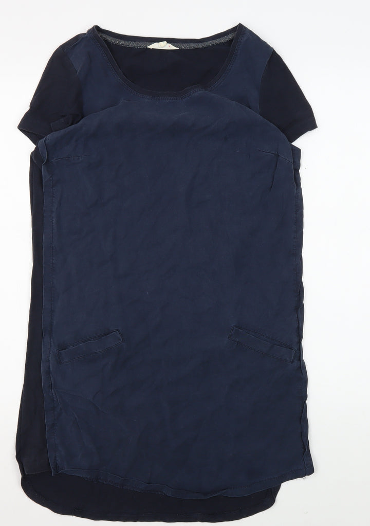 White Stuff Women's Blue T-Shirt, Short Sleeve, Size Regular