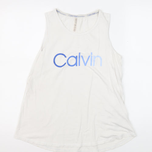 Calvin Klein Women's White Tank Top S for Gym & Training