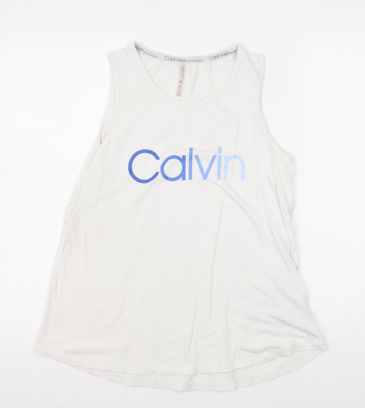 Calvin Klein Women's White Tank Top S for Gym & Training