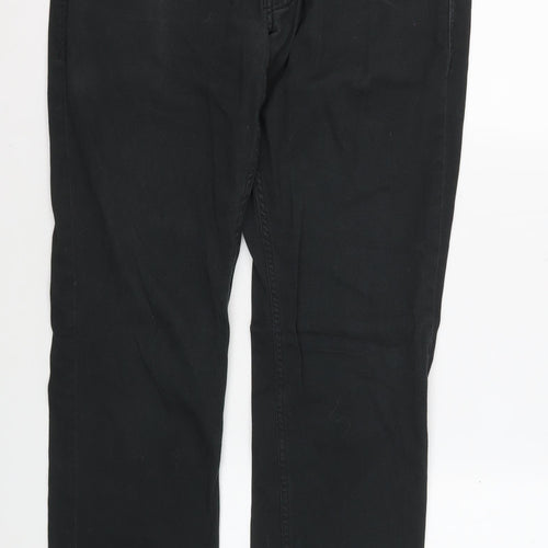 Jack & Jones Men's Black Straight Trousers, Size 34