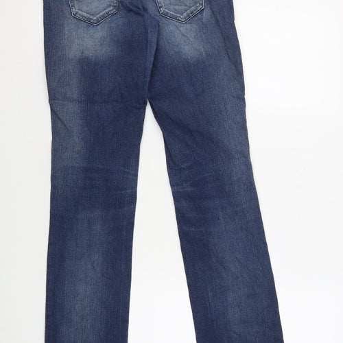 Guess Mens Blue Straight Jeans, Size 26, Regular Fit