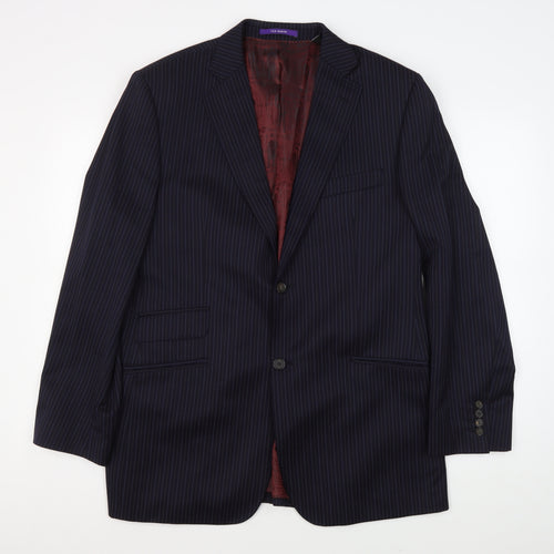 Ted Baker Men's Blue Striped Wool Suit Jacket 42R