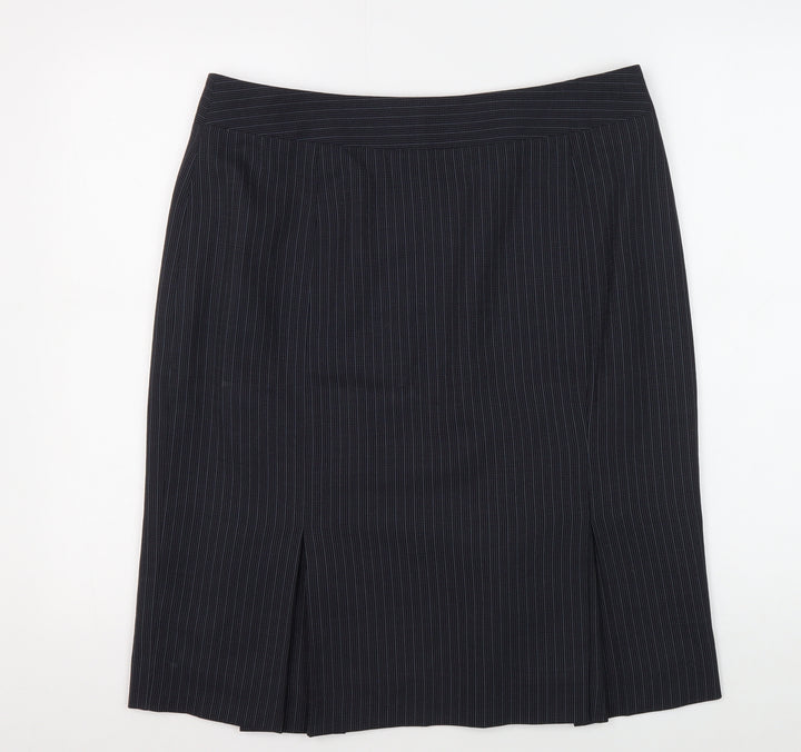 Austin Reed Women's Black Striped Pencil Skirt 14