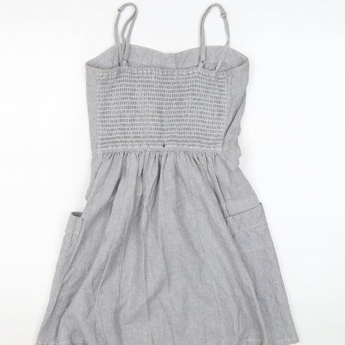 Abercrombie & Fitch Grey Pinafore Dress, S, Women's Casual Style