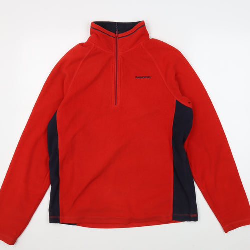 Craghoppers Men’s Red Fleece Pullover, Size S