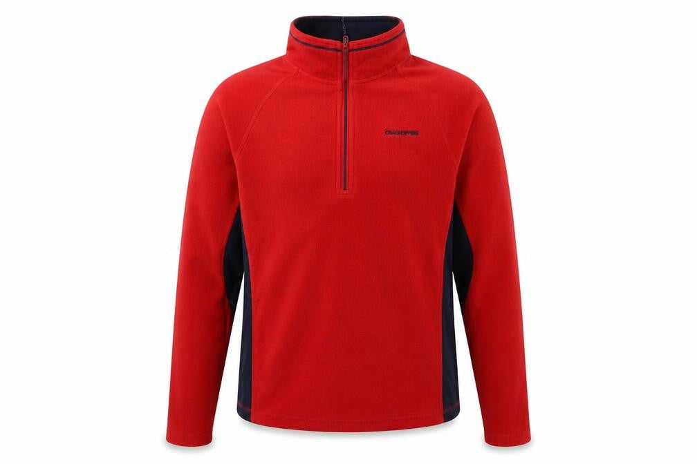 Front view of Craghoppers Men’s Red Fleece Pullover, size S