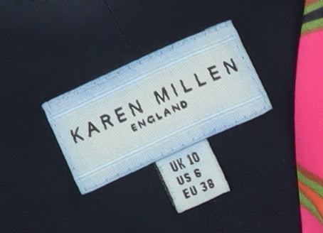 Karen Millen Women's Multicoloured Floral Dress Size 10