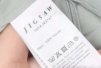 Jigsaw Women's Grey V-Neck Sleeveless Top Size 14