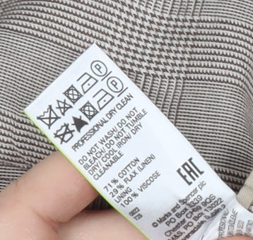 Jaeger Men's Beige Blazer Jacket Size 36R Check