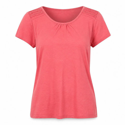 Laura Ashley Women's Pink Cotton T-Shirt Size 10
